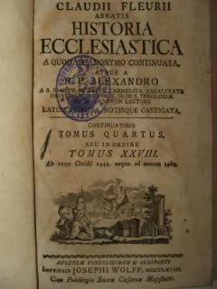 KNIHA HISTORIA ECCLESIASTICA 1768