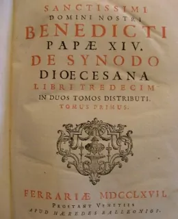 SANCTISSIMI BENED. DE SYNODO PAPAE R.1767