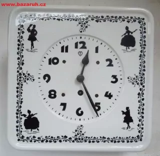  HODINY PORCELÁN KUCHYŇSKÉ MOTIV ROKOKO