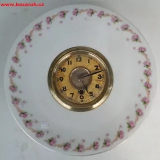 HODINY RŮŽE RŮŽIČKY PORCELÁNOVÉ KUCHYŇSKÉ 