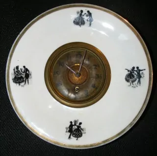 HODINY PORCELÁNOVÉ KUCHYŇSKÉ ROKOKO PORCELÁNKY