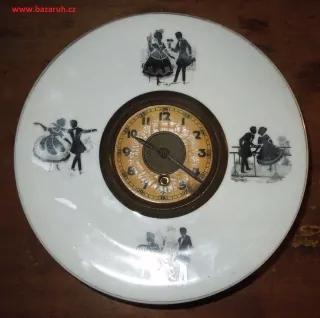 HODINY PORCELÁNOVÉ KUCHYŇSKÉ ROKOKO PORCELÁNKY