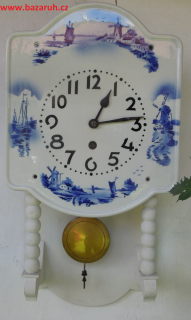 HODINY PORCELÁNOVÉ KUCHYŇSKÉ PORCELÁNKY  MLÝNY