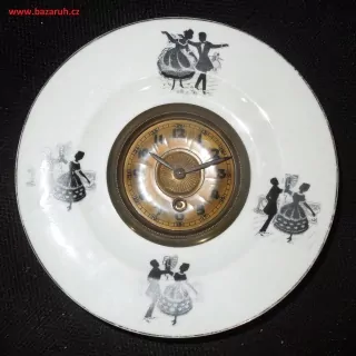 PORCELÁNOVÉ HODINY KUCHYŇSKÉ ROKOKO