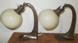 STAROŽITNÁ STOLNÍ LAMPA ELEKTRICKÁ 2 ks